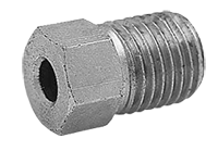 5/16 x 1/2" - 20 Standard Steel Invert Flare Tube Nut - 2"