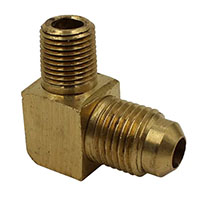 1/4 Inch (in) Tube Size Male Elbow Type Society of Automotive Engineers (SAE) 45 Degree Flared Tube Fitting (149420)