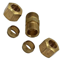 3/16 Brass Compression Union"