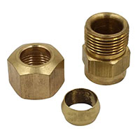 3/16 Inch (in) Tube Size 1/8-27 Thread Size Compression Fitting (166320)