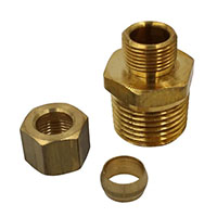 5/16 Inch (in) Tube Size and 1/8-27 Thread Size Connector Fitting